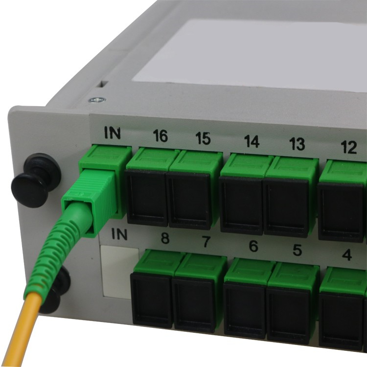 Fiber Optic 1 16 Cassette Steel Tube Splitter Abs PLC Splitter For CATV