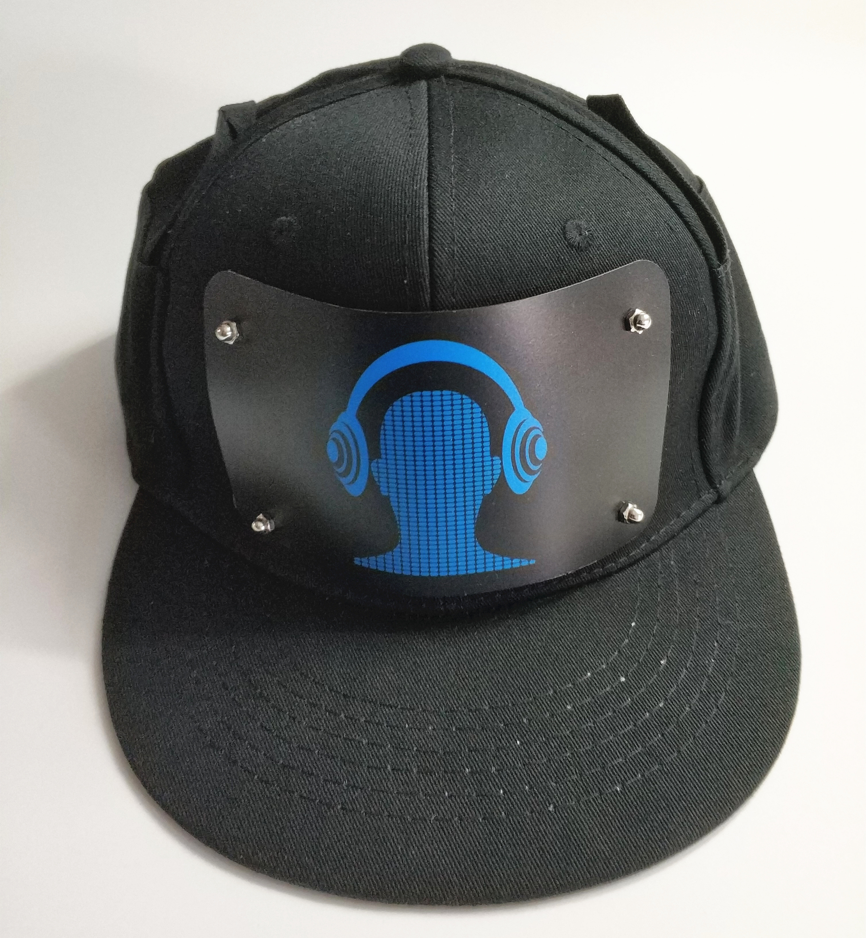 wholesale advertising LED Cap Party Custom Sound Activated EL Hat Light Up El Flashing Music Cap With Inverter