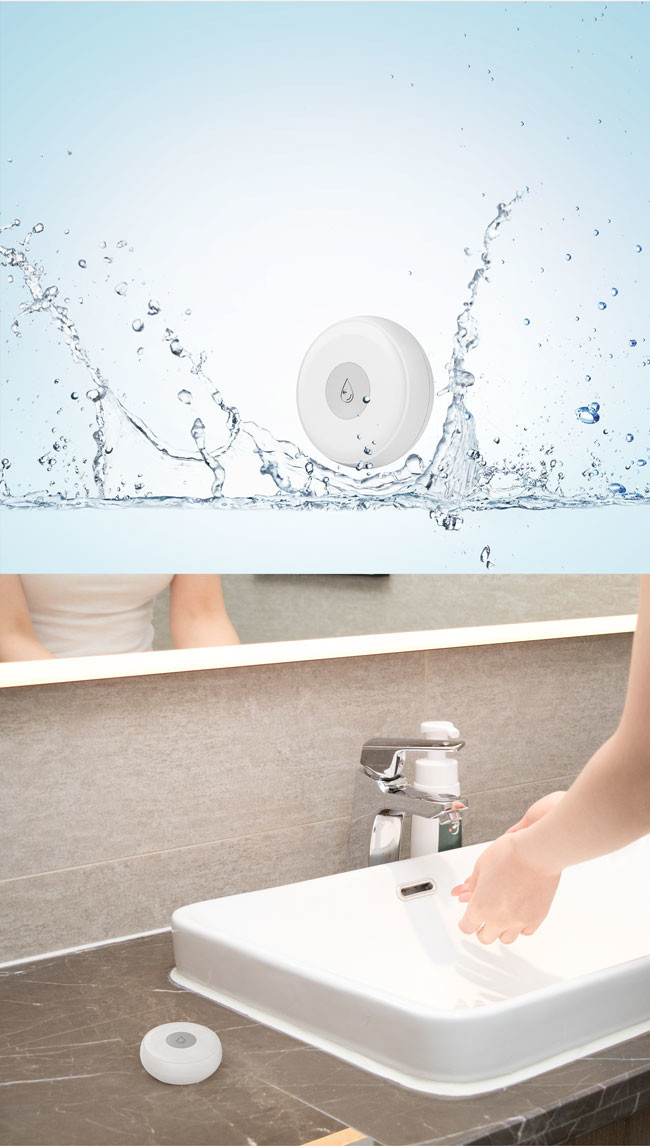 IP65 Waterproof Zigbee Water Sensor 2.4GHz Water Leak Sensor Home Assistant