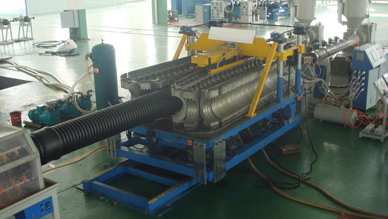 6m 110mm PE PP PVC Pipe Extrusion Line Pvc Single Wall Corrugated Pipe Line