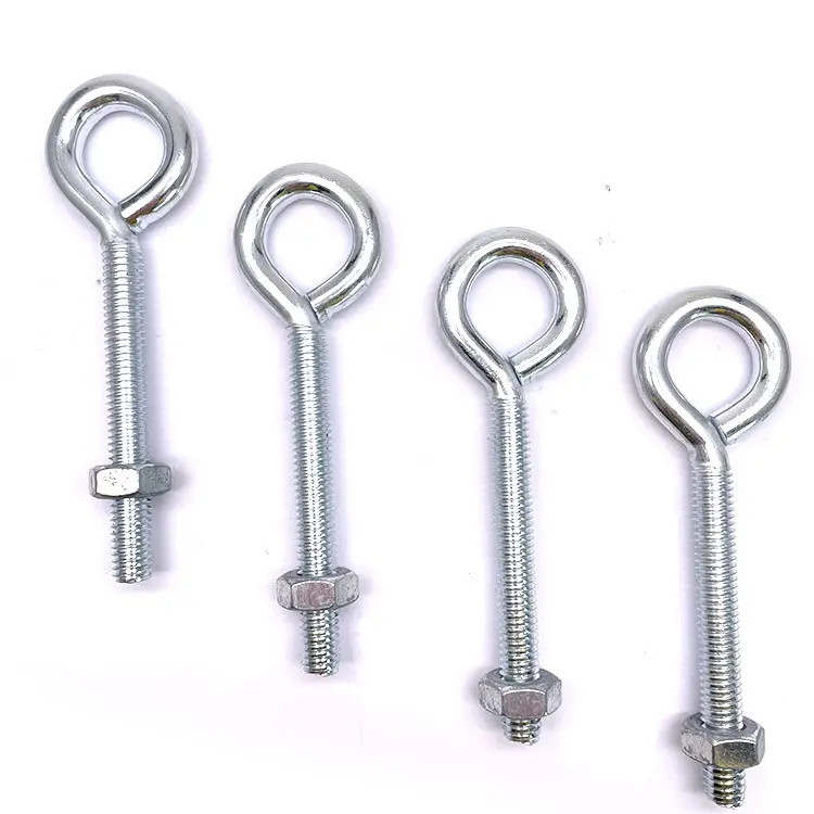 Heavy Duty Silver Metric Eye Bolts And Nuts For Industrial Applications