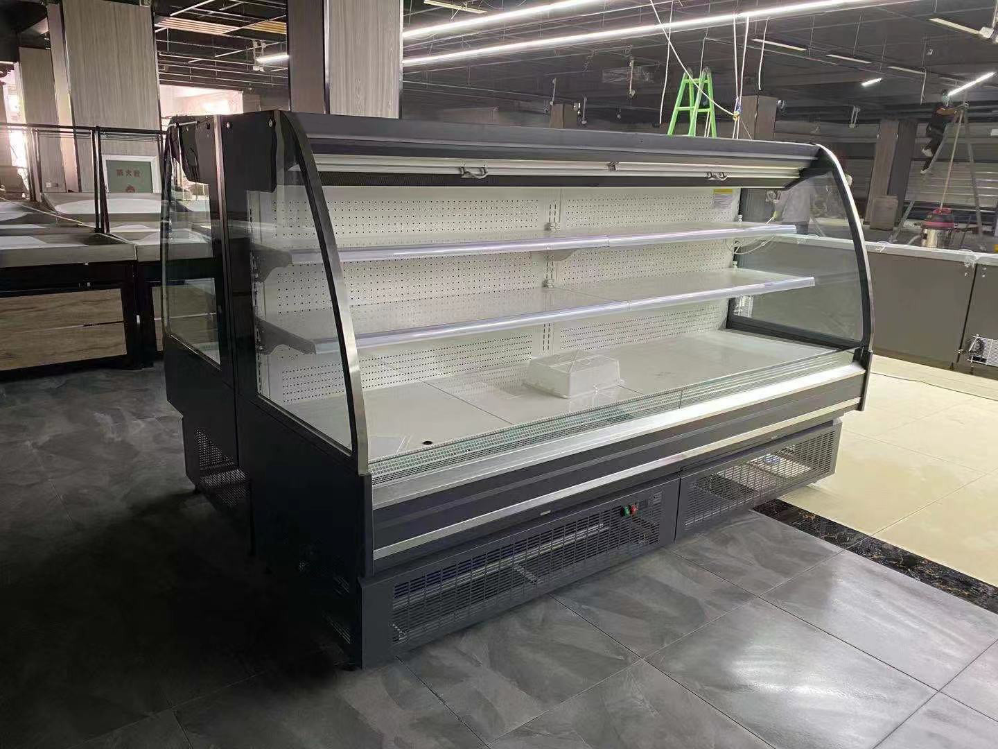 650L Open Multideck Fridge Vegetable Cooler For Supermarket Display 1580mm Height