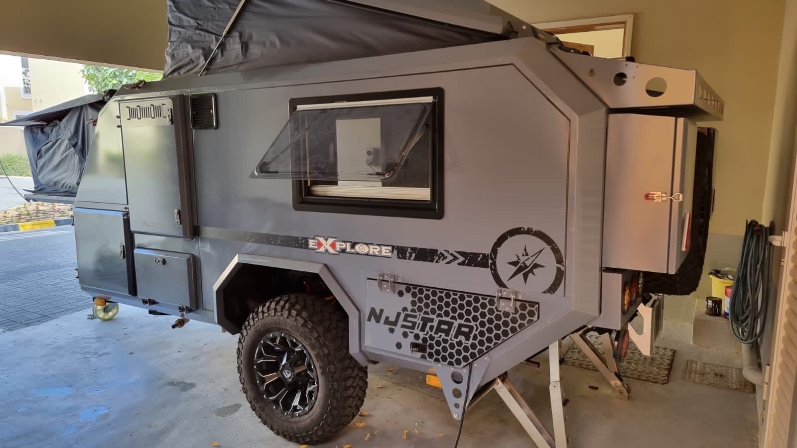 Factory Direct Sale Small 1500kg Folding Off-Road Trailers 1000mm Heavy Duty Guide Rail With Tent