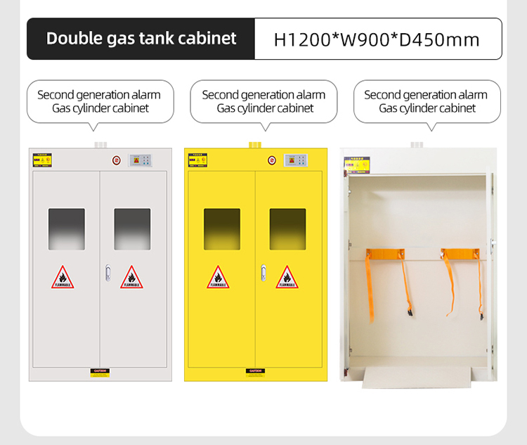 All Steel Bottle Holding Cabinet Multiple Functions Laboratory Drug Cabinet Chemical Toxic Standard Double Door Safety Cabinet