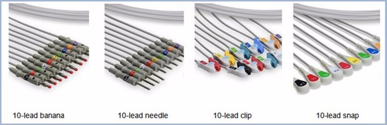 Besdata ECG / EKG Medical Cables , 10 Leads And Cables For Model KP-500