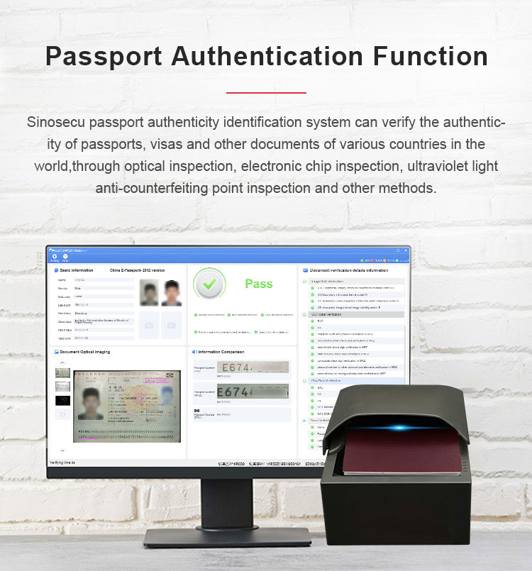 Sinosecu ID Card Reader Scanner Other Type for Reading Passport Card Scanner Reader