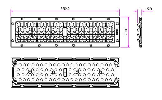 Die Casting Aluminum Led Housing With 130 Luman Long Style 150W 200W