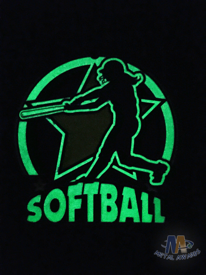 Girls Dye Black Plating Gymnastics Softball Glow In The Medals , Metal Custom Design Medallon