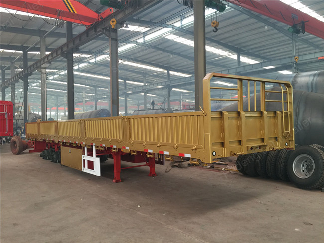 35 Ton Steel Livestock Trailers , 2 / 3 Axle Livestock Trailers Double-Chamber Brake
