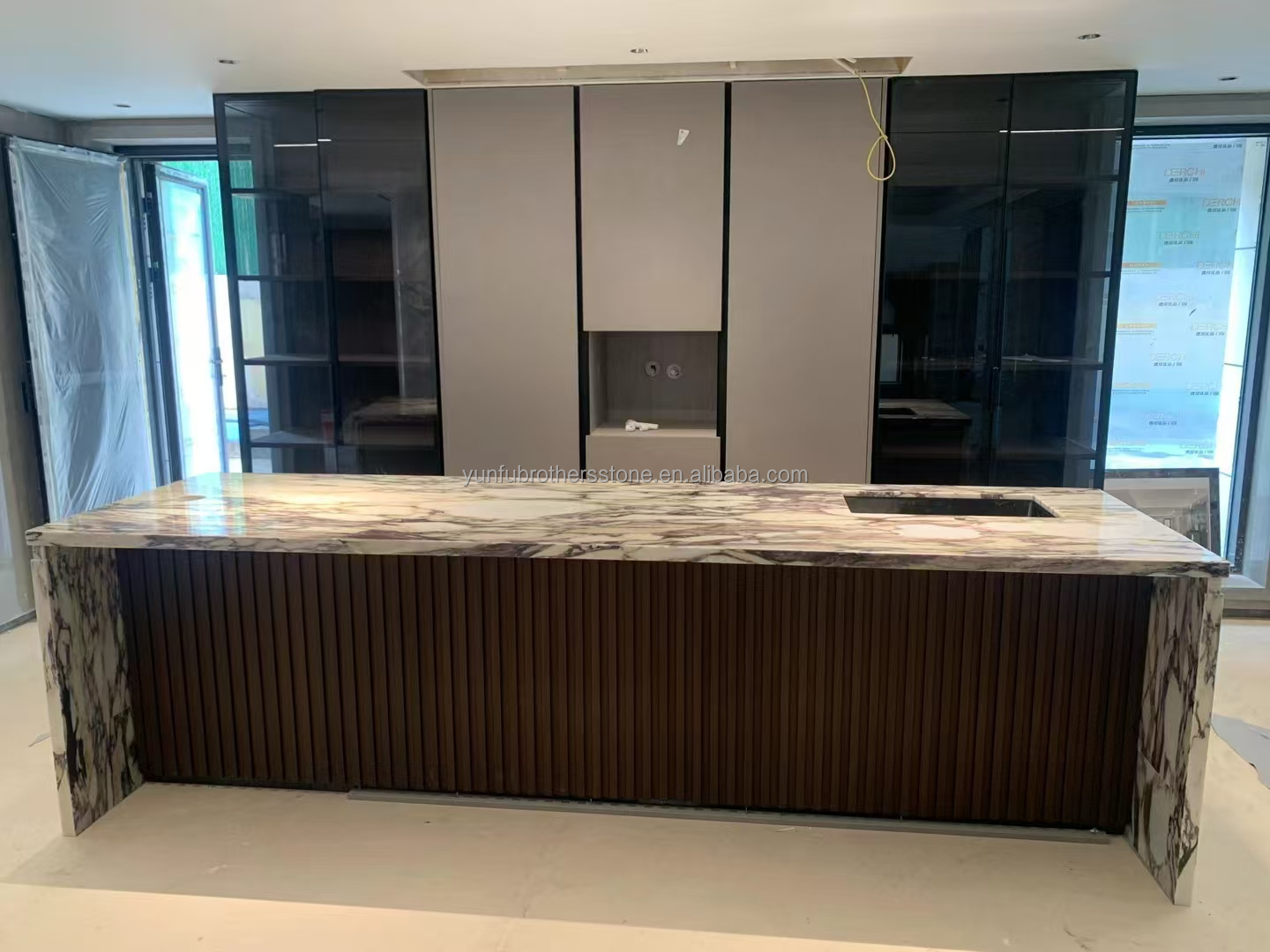 Natural Italian Calacatta Viola Marble Slabs for Modern Kitchen Countertop and Indoor Wall