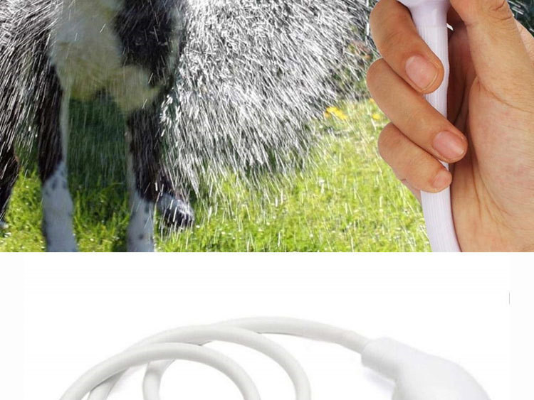 Pet Cleaning Brush Sprayer Animal Shower Quick Contact Nozzle