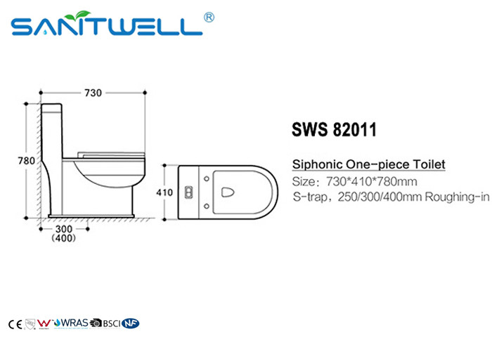 P trap Toilet China Suppliers Shower Siphonic Pedestal WC One Piece Toilets