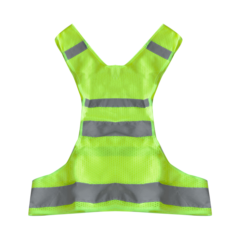 Polyester Fabric High Visibility Reflective Running Riding Warning Vest for Road Safety