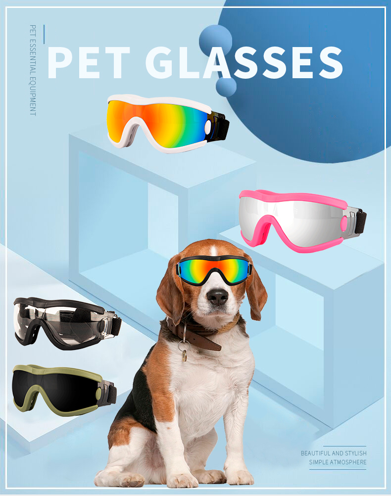 Dog Goggles Material Small Medium Pets UV Protection Wind and Sand Resistance