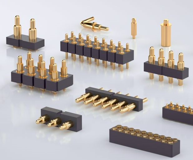 Electronics 7pin Spring Loaded Connector With 2.54mm Pitch Pogo Pin Connector 1