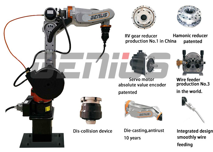 Payload 10kg Industrial Arc Welding Robot Cells MIG MAG TIG Welding
