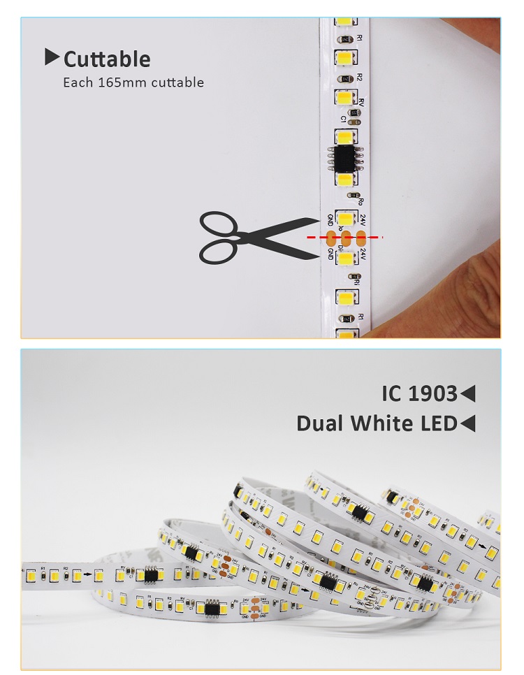 SMD2835 Single Color LED Strip Running Water Flowing With Touch Control ODM