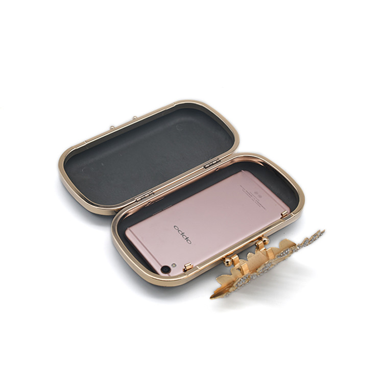OEM Flower Bunch Rectangle Clamshell Clutch Frame For Glasses Cases