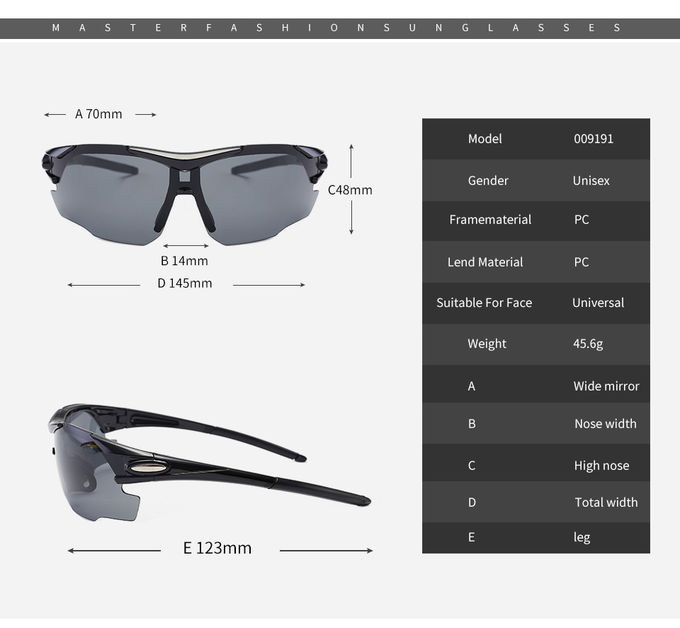 Cycling Rimless Shades Men BSCI 145MM Tiny Sports Sunglasses Adjustable