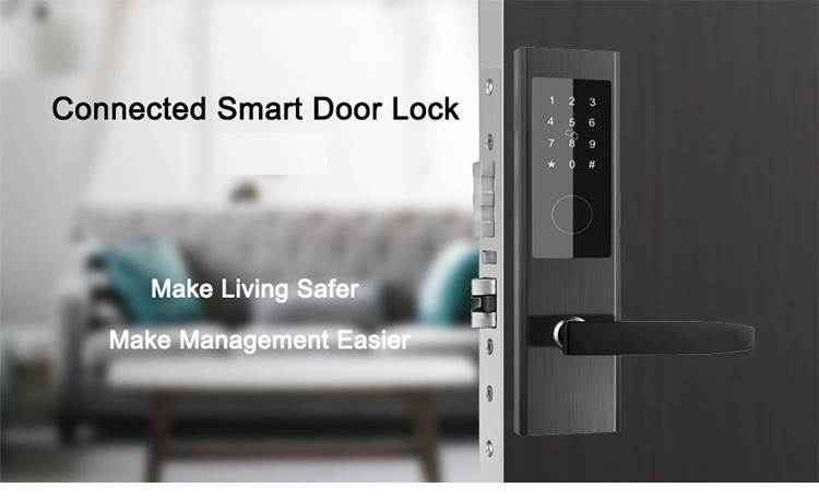 SS Apartment Password Door Lock Tamper Alarm 55mm Thickness