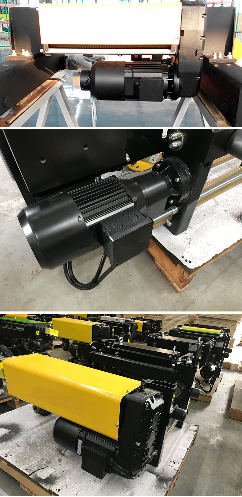 25 Ton Motor Pulling European Electric Wire Rope Hoist With Motorized Trolley