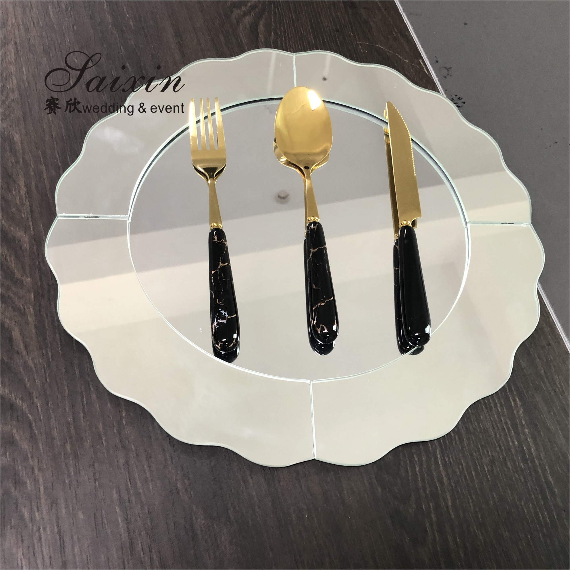 Gold Sparkle Pearl Napkin And Ring Set Diamond For Wedding Dinner Table