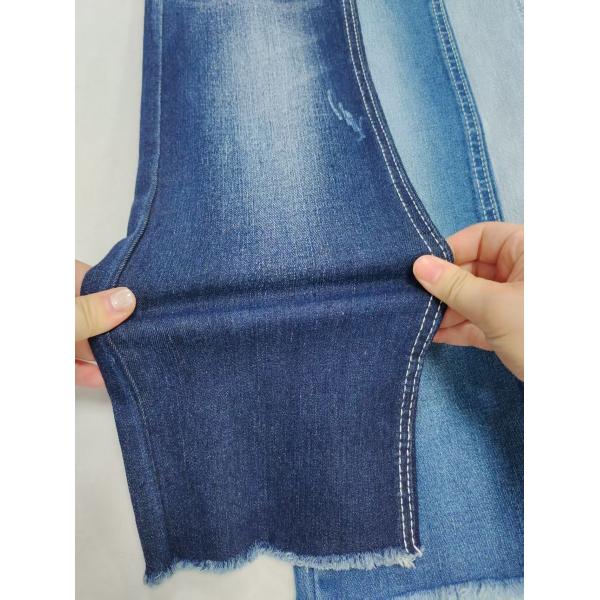 Low Shrinkage 8.3oz Cotton Polyester Stretch Denim Fabric Twill Style 12S For Lady Jeans