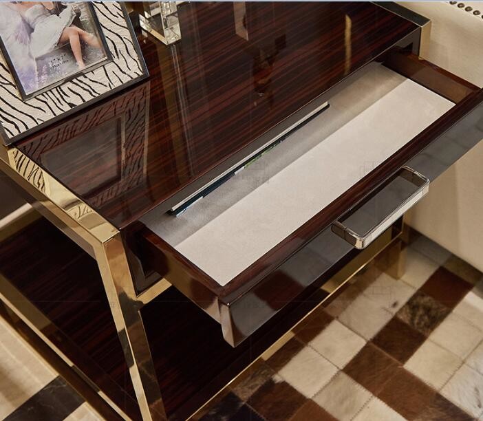 High end 5-STAR metal frame wooden night stand /bed side table, casegoods,hotel furniture NT-0088