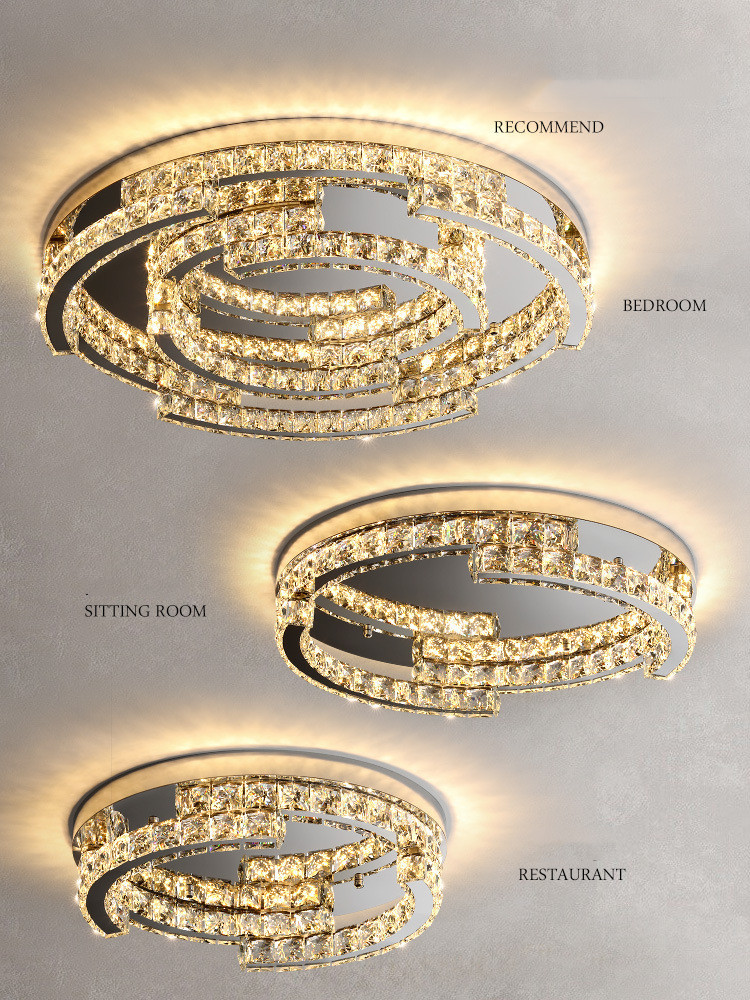 Luxury Crystal Ceiling Lamp Suitable for Living Room Bar Bedroom Ceiling Lamp(WH-CA-102)