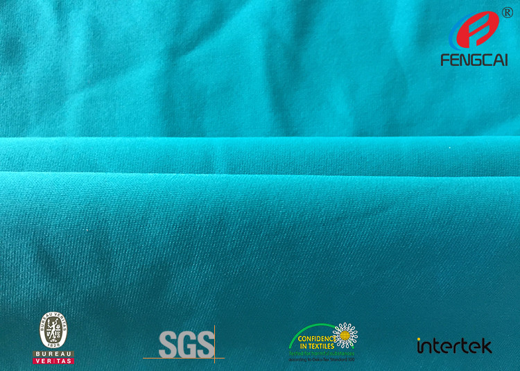 Blue Colour Swimwear Fabric 80 Nylon 20 Spandex Fabric For Sports