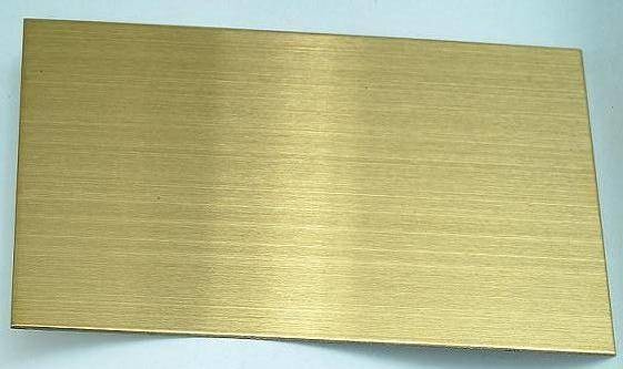 Customized Gold Color ASTM A240 SUS316L Brush Finish Cold Rolled Stainless Steel Metal Sheet