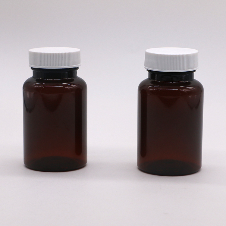 Customizable PET Collar 120ml Solid Plastic Bottle for Medicine and Health Products