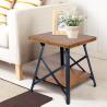 Buy cheap Solid Wood Top 23.2''H Modern Industrial End Table 23lb Metal Base from wholesalers