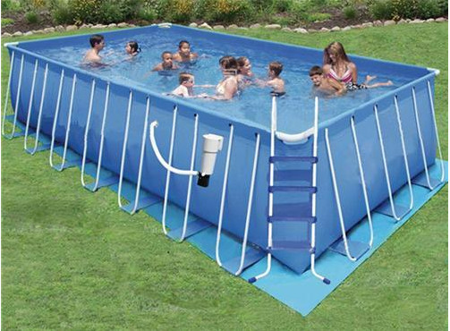 Round Inflatable PVC Swimming Pool , 3.5M*3.5M PVC Inflatable Pool For Beaches Swimming Pool Material