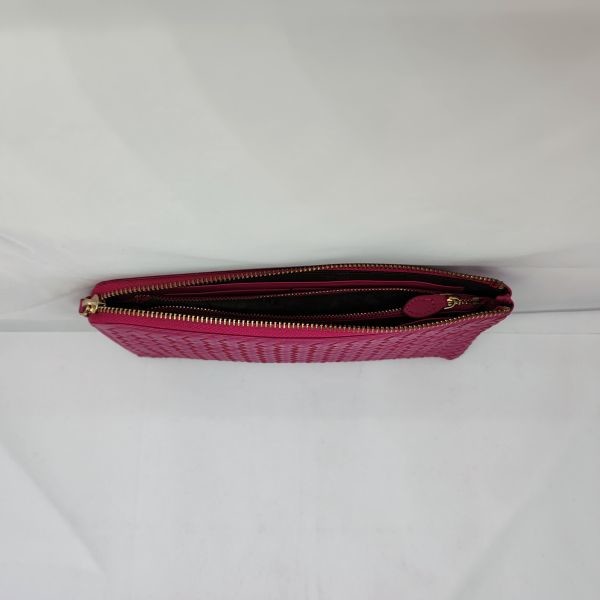 Ladies PU Leather Clutch Wallet Pink Long Purses WA12