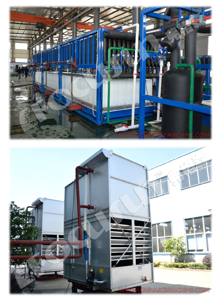 Customized Bar Size Industrial Ice Maker Machine Producing 30 Tons per Day Efficiency