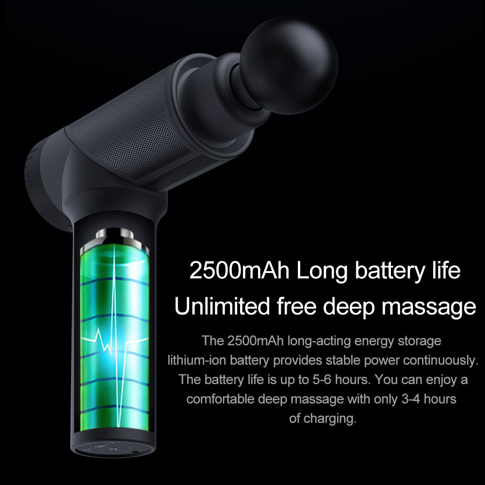 Hand held portable wireless sports fascia muscle mini electric percussion massagers gun