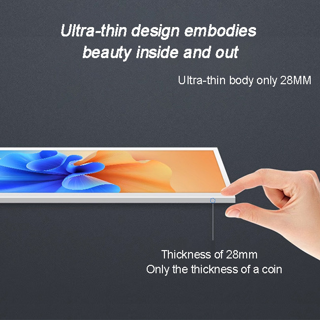 32/43/49/55/65 Inch Hanging HD Ultra-narrow Border Advertising Machine Milk Tea Shop Digital Screen Menu Board