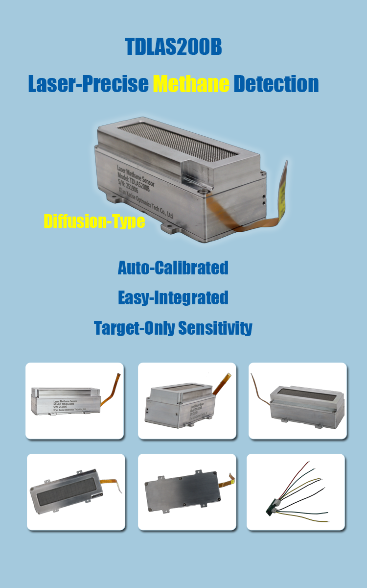 TDLAS200B High Precision Methane Gas Monitor with Laser Absorption Spectrum and Fast Response Time