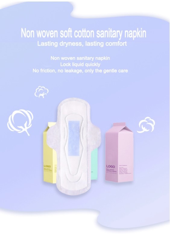 Soft Comfortable Non Woven Cotton Female Sanitary Napkin