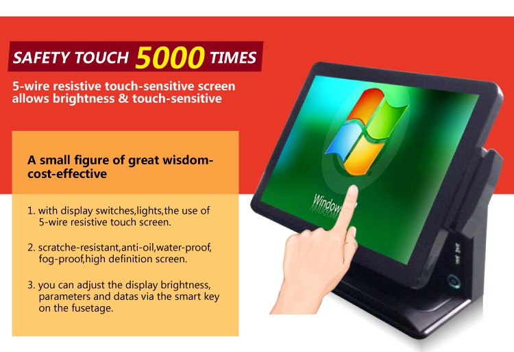 Boost Your Business with Bimi 15 Inch Touch Screen POS Terminal and J1800 Dual Core CPU