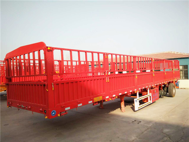 Semi trailer with fence tri axle 50 ton Side wall semi trailer with Mechanical suspension