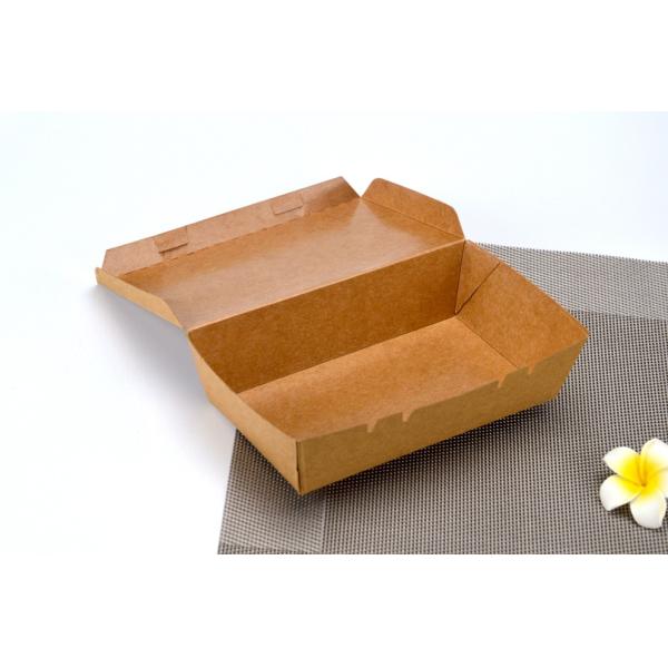 brown color square disposable kraft paper food packaging boxes