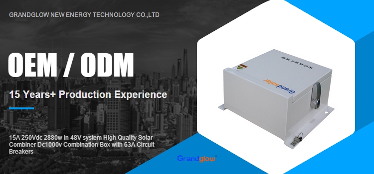 Solar PV Combiner Box P65 Protection DC 1000V With 63A Circuit Breakers