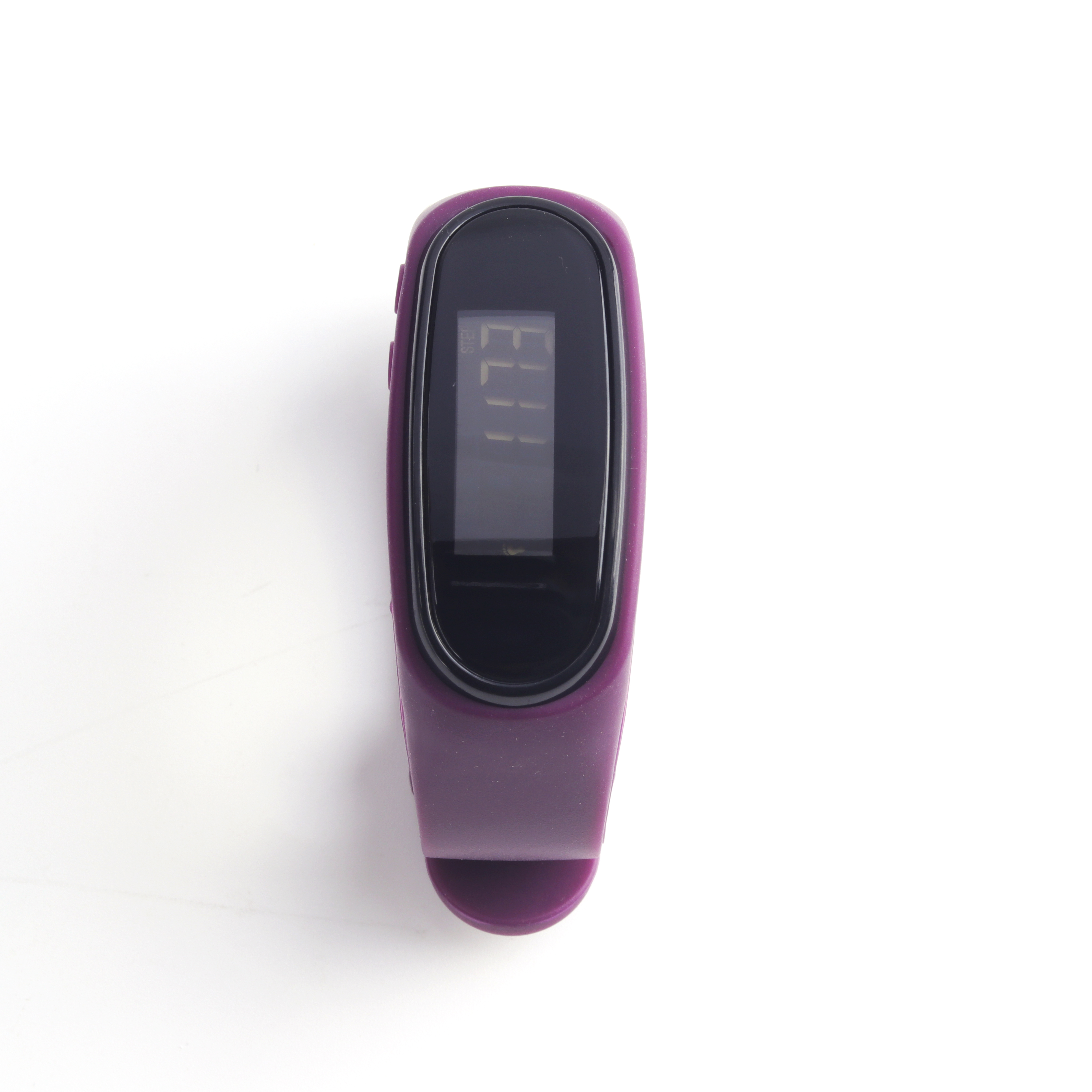 Silicone Strap Fitness Pedometer Watch With Preset Weight Step Count