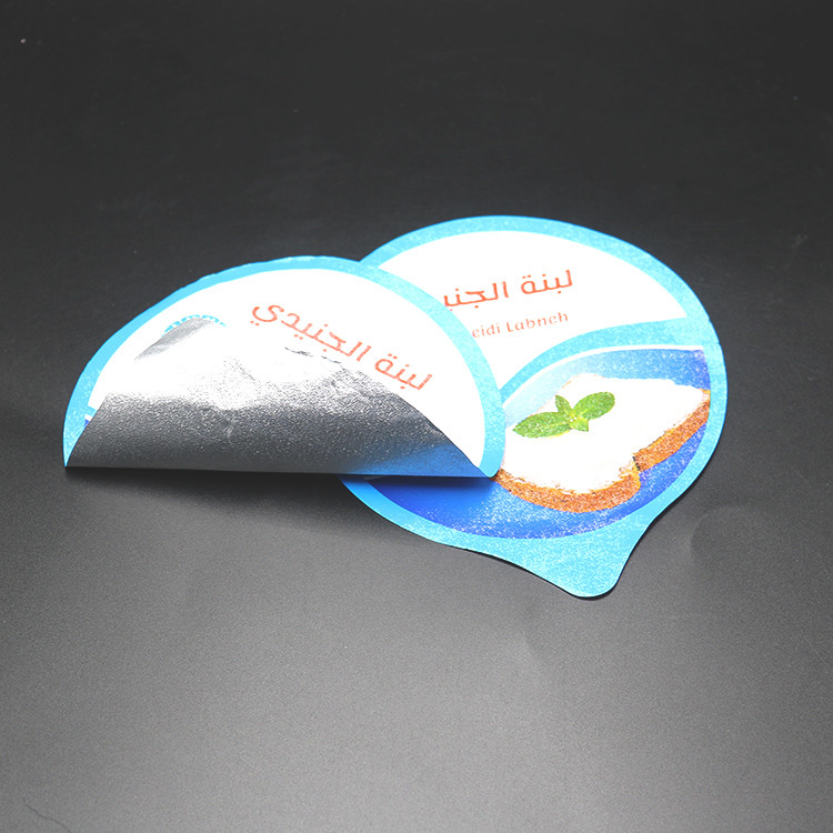 Yogurt Cup 144mm Pre Cut Foil Lid PVC Lacquer 90 Micron For Ice Cream Container