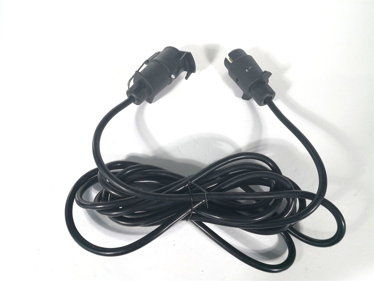 European Type Trailer Cable 7 Pole Socket To 7 Pole Plug Straight System