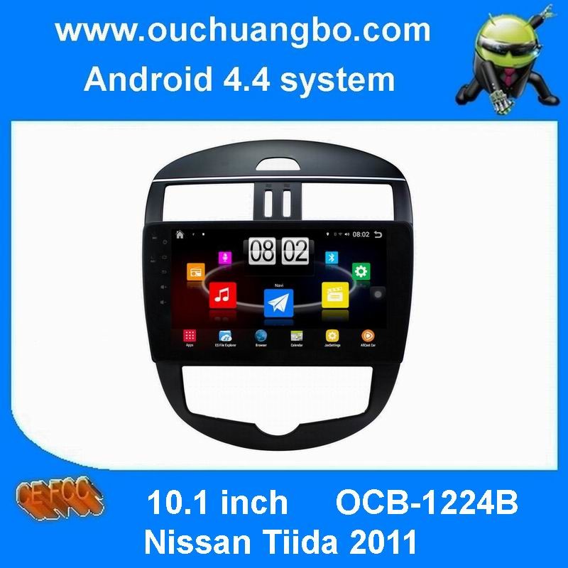 Ouchuangbo auto dvd player android 4.4 for Nissan Tiida 2011 support biuetooth SWC multimedia navigation system