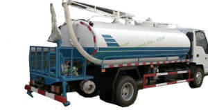 Japan Brand. Isuzu Vacuum Tanker Multifuction Septic Tank with Vacuum Pump for Sewer Cesspit Emptier with Honda Motor Water Pump for Water Bowser Sprinkler