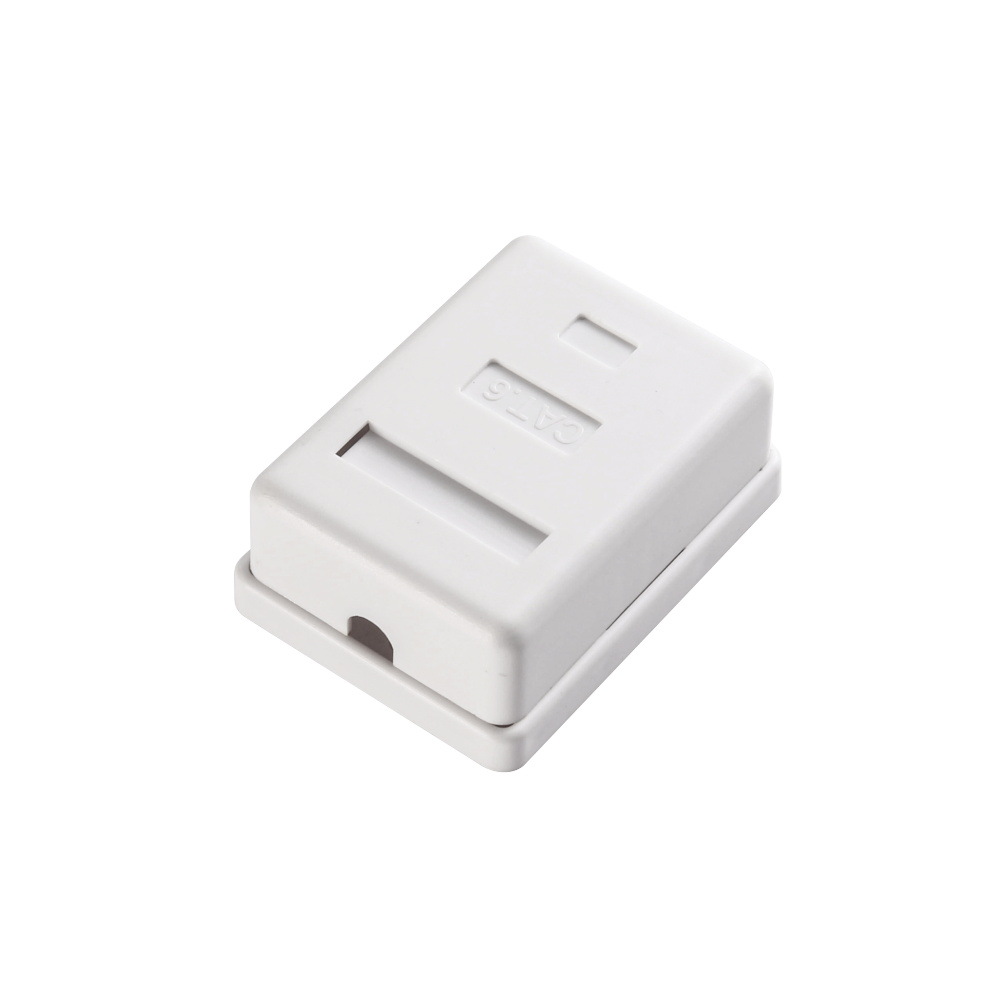 Affordable Plastic Cat6 1port FTP RJ45 Surface Mount Box with Inner Conductor Tc